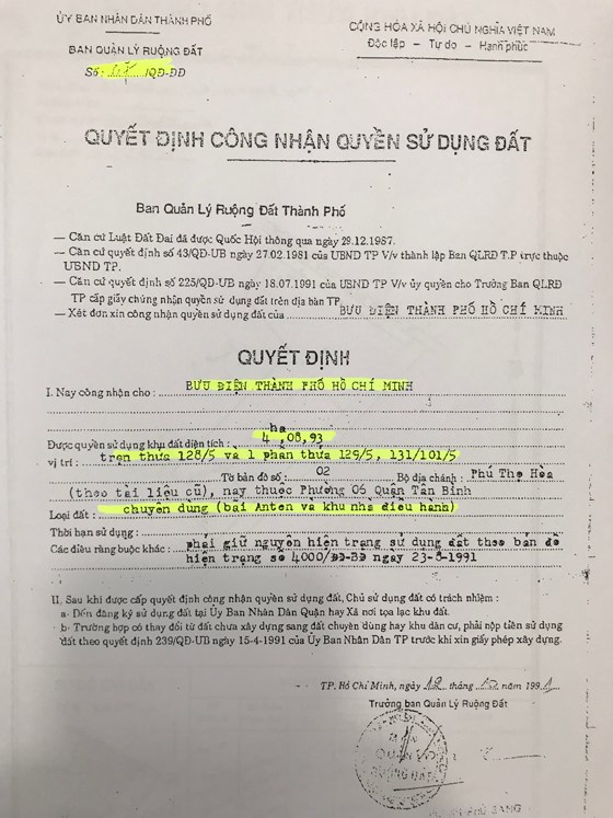 Công bố nguồn gốc, pháp lý khu đất vườn rau Lộc Hưng