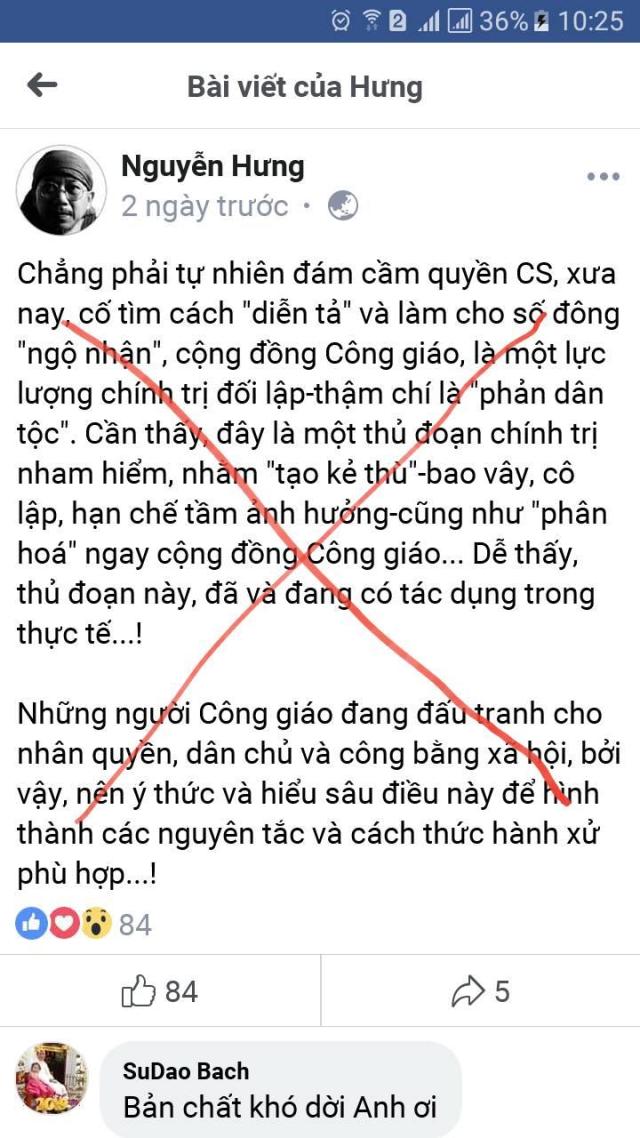 Công giáo hay bất kỳ tôn giáo nào khác trên đất nước Việt Nam đều phải chịu sự quản lý của Hiến pháp và pháp luật Việt Nam *