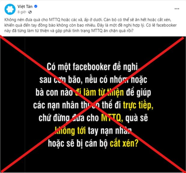 Cứ mỗi dịp bão lũ “Tân” lại đưa mũi dùi phản động