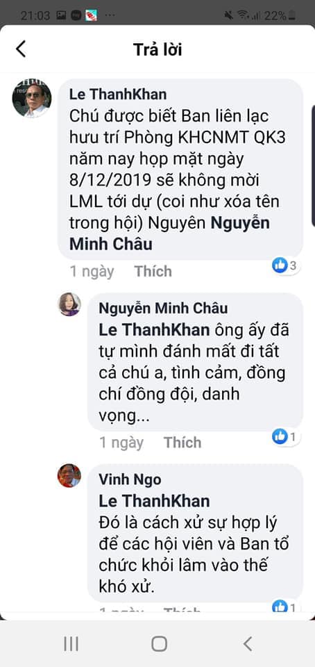 Cựu chiến binh từng công tác trong đơn vị cũ đã tẩy chay ông Lê Mã Lương