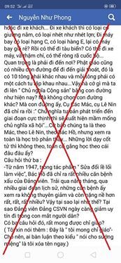 Cựu nhà báo Nguyễn Như Phong trở cờ?