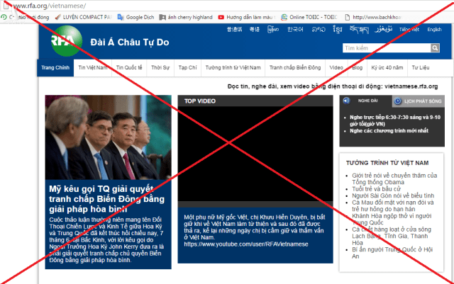 Đài Á Châu Tự do với bản chất xuyên tạc, phản động