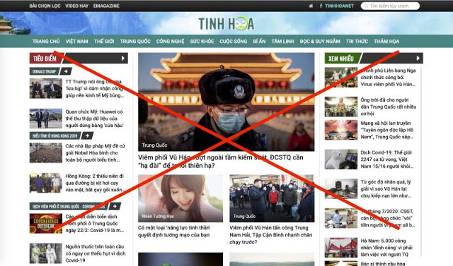 Đại Kỷ Nguyên, tinhhoa.net, trithucvn.net là những trang tin giả, bất hợp pháp tại Việt Nam