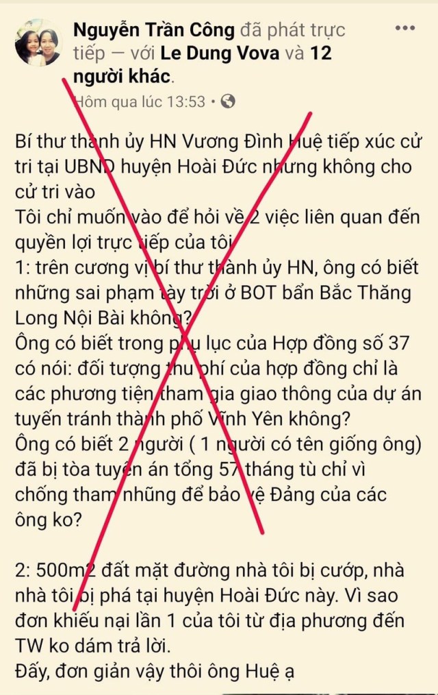 Dân chủ quá trớn: Vụ gây rối tại UBND huyện Hoài Đức