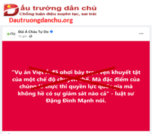 Đặng Đình Mạnh vẫn không hối cải