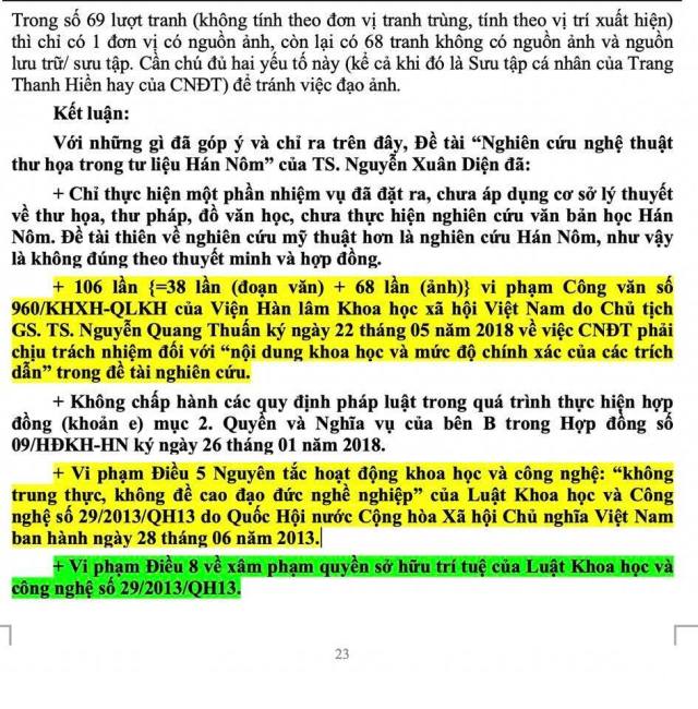 Đạo văn của vợ và nhiều người khác - Tiến sĩ Nguyễn Xuân Diện bị các nhà khoa học ở Viện nghiên cứu Hán Nôm vạch mặt