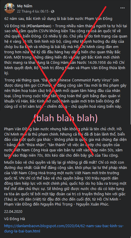 Ai có thái độ “bán nước” trong cuộc tranh luận về Công hàm 1958?