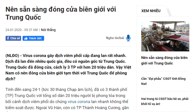 Dịch cúm Vũ Hán và mồm miệng anh ba sọc