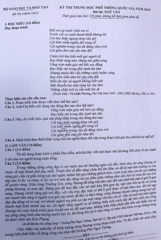 Đình chỉ 2 cán bộ coi thi ở Phú Thọ trước nghi vấn lọt đề thi môn ngữ văn