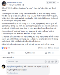 Đoan Trang chỉ là người thực hiện quyền tự do ngôn luận?