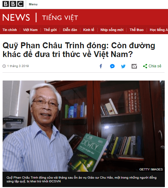 Đoan Trang và đám VOICE có thay thế vị trí Quỹ Phan Chu Trinh?