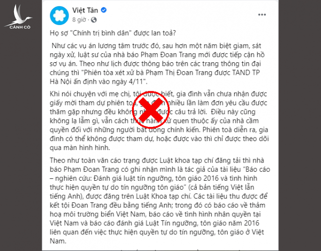 Đừng hòng tẩy trắng cho Phạm Đoan Trang Đừng hòng tẩy trắng cho Phạm Đoan Trang