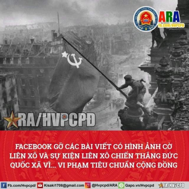 Facebook cấm hình ảnh Quốc kỳ Liên Xô vì... vi phạm tiêu chuẩn cộng đồng !