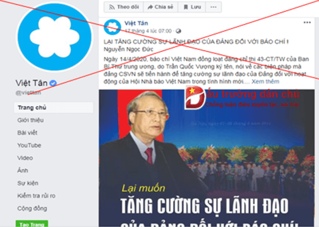 Facebooker Nguyễn Ngọc Đức - tay sai của tổ chức phản động Việt Tân nhằm chống phá cách mạng Việt Nam trong lĩnh vực báo chí