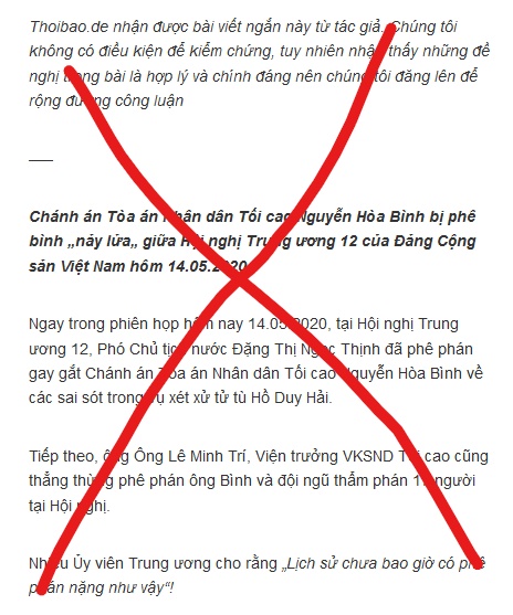 Fanpage Chim Báo Bão có  kết quả “quy hoạch Bộ chính trị, Ban Bí thư khóa XIII” không?