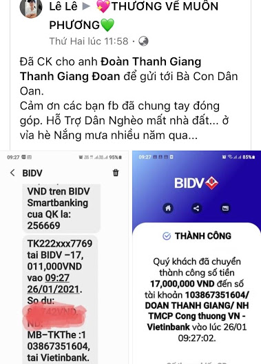 “Gia đình dân oan” Đoàn Thanh Giang bị tố ăn chặn tiền tài trợ