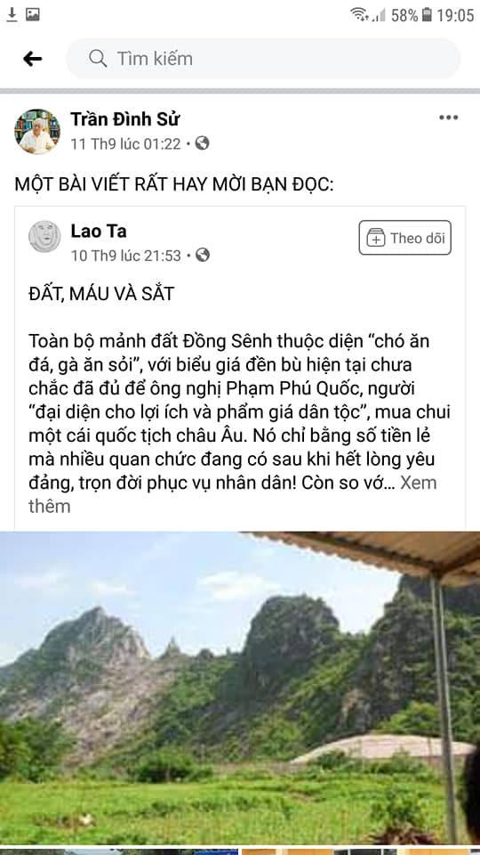 Giặc ở ngay sau lưng anh đó, Bộ trưởng Phùng Xuân Nhạ ạ.