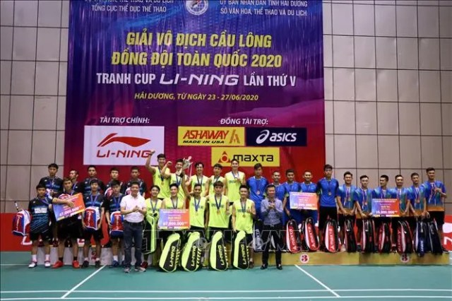 Giải vô địch cầu lông đồng đội toàn quốc 2020: Hà Nội giành Cúp vô địch đồng đội nam