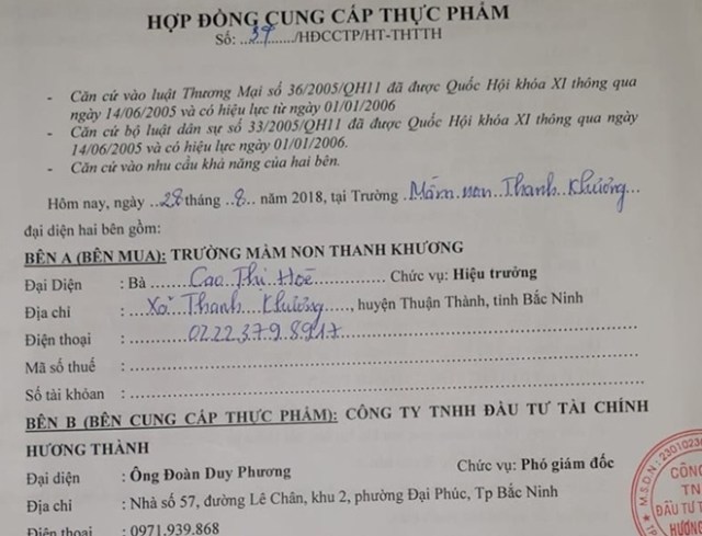 Giám đốc công ty cung cấp thực phẩm 