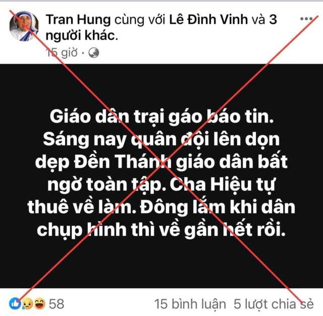 Giáo dân Trần Văn Hưng – kẻ đang tìm cách chia rẽ, phá hoại giáo hội