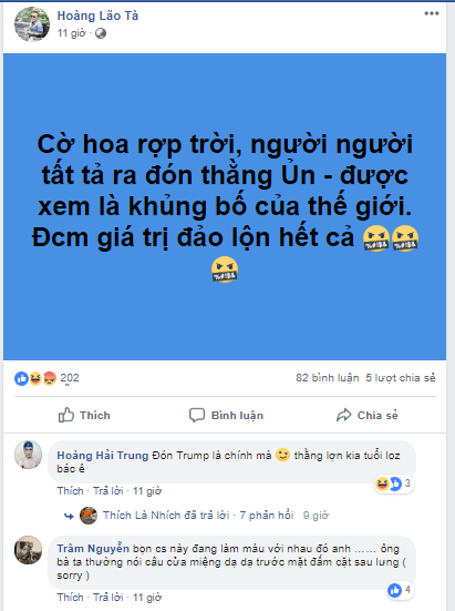 Giới zân chủ, cờ vàng “hậm hực”, “cay cú” khi người dân đổ ra đường chào đón Kim Jong-un