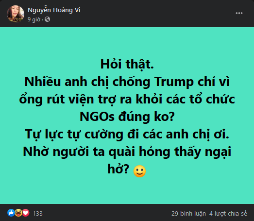 Giới zân chủ Việt với CoVid-19 (3): Lên tiếng vì tình hay vì tiền?