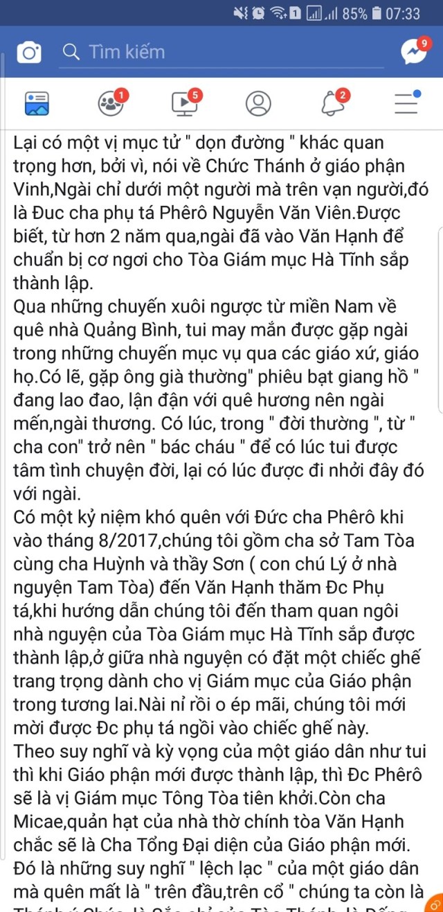 GÓC NHÌN: Những con sóng ngầm trong lòng Giáo phận Hà Tĩnh