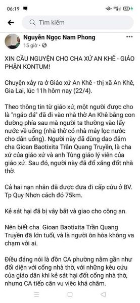 Gửi linh mục Nguyễn Ngọc Nam Phong