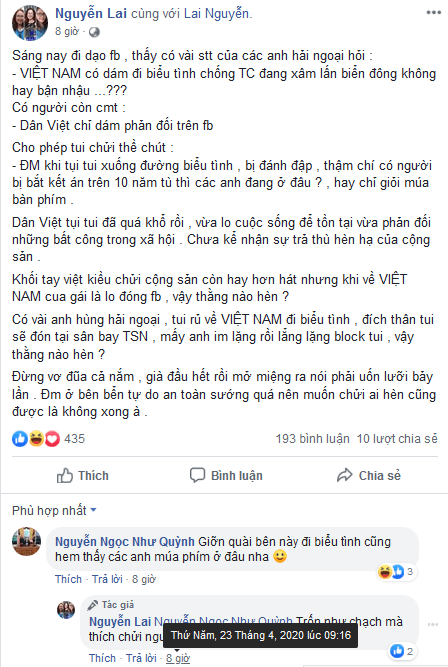 Hải ngoại kêu gọi “xuống đường” giữa dịch COVID-19,  các biểu tình viên trong nước nói gì?