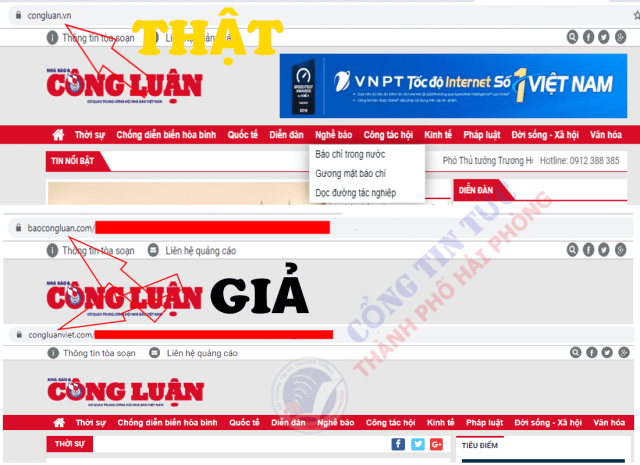 Hải Phòng: Phát hiện tin tức giả mạo cơ quan báo chí