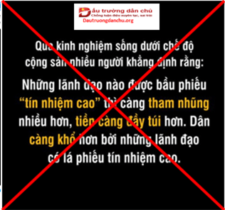 Hãy dừng ngay việc lợi dụng kết quả lấy phiếu tín nhiệm của Quốc hội để xuyên tạc!