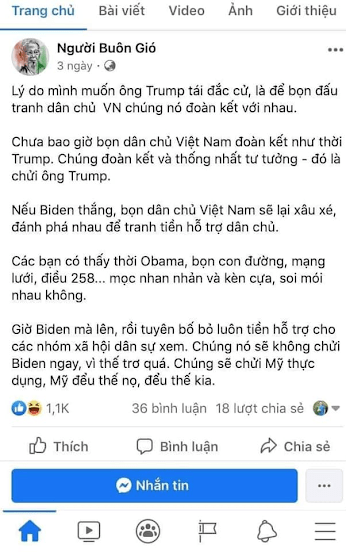 Hiếu gió tiết lộ lý do ủng hộ Trump và tạt tai “anh em thuở nối khố”