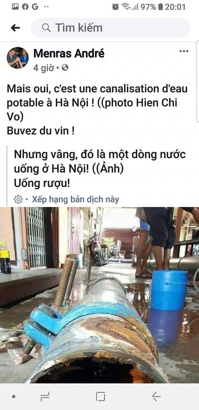 Hình ảnh ống nước bẩn kinh hoàng là tin giả