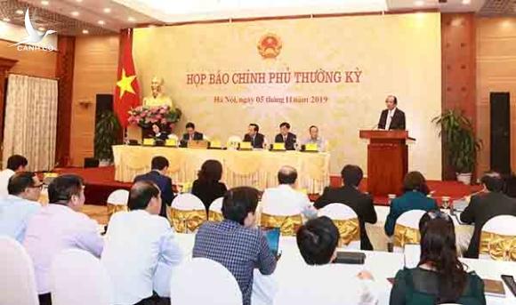 Họp báo Chính phủ thường kỳ tháng 10/2019