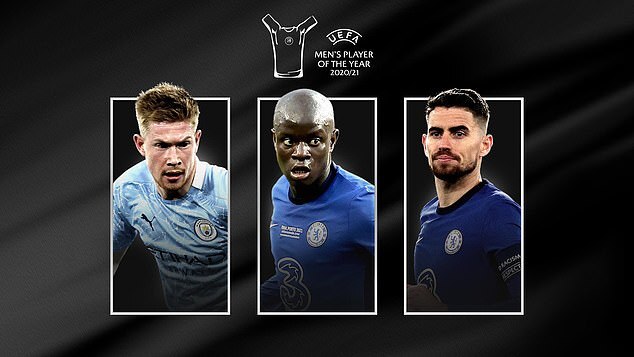 Jorginho, N'Golo Kante và Kevin De Bruyne cạnh tranh danh hiệu Cầu thủ xuất sắc nhất năm