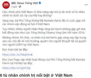 Kamala Harris khiến Nguyễn Văn Đài và đồng bọn chưng hửng, thất vọng