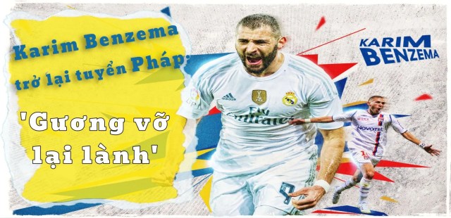 Karim Benzema trở lại tuyển Pháp: 'Gương vỡ lại lành'