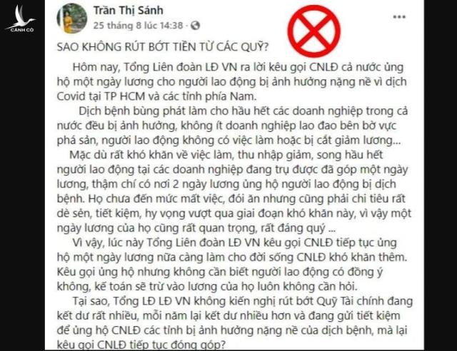 Kêu gọi ủng hộ công nhân khó khăn là có tội sao?