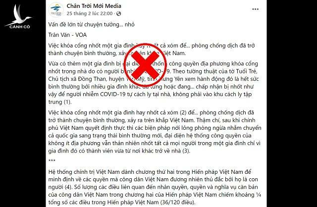 Khóa cửa nhà có người bị nhiễm Covid-19: Cần một cái nhìn cảm thông hơn cho chính quyền cơ sở