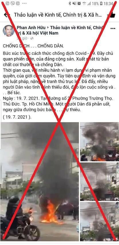 Khởi tố, bắt giam Phan Hữu Điệp Anh vì xuyên tạc vụ tự thiêu ở TP HCM