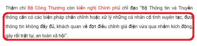 Không Có Chuyện "Đòi Xử Lý Dân" Mà Chỉ Xử Lý Người Xuyên Tạc Về Tăng Giá Điện