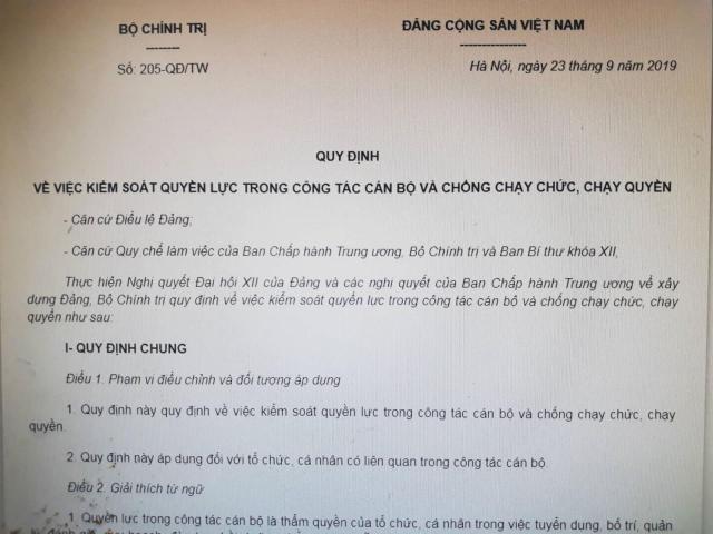 Kiểm soát quyền lực, lấp 'lỗ hổng' trong công tác cán bộ - Bài 1: Ngăn ngừa lạm dụng, thao túng