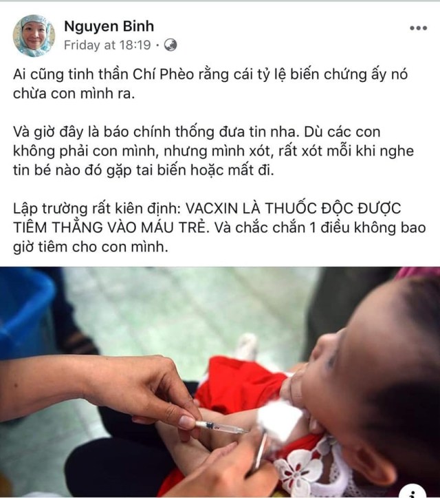 Kiến nghị các cơ quan chức năng xem xét, xử lý fb Nguyen Binh.Các anh chị em xanh đỏ tím vàng đâu hết rồi ? Tạm đình chi...