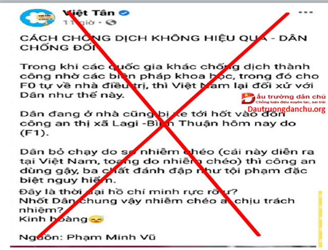 Lại dựng chuyện vu khống vụ 'Công an bắt một số người trong diện cách ly F1 ở tại thị xã Lagi'