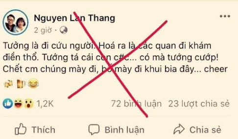 Lại phải phê bình Công an Hà Nội trong việc chậm  trễ bắt giam tên Nguyễn Lân Thắng