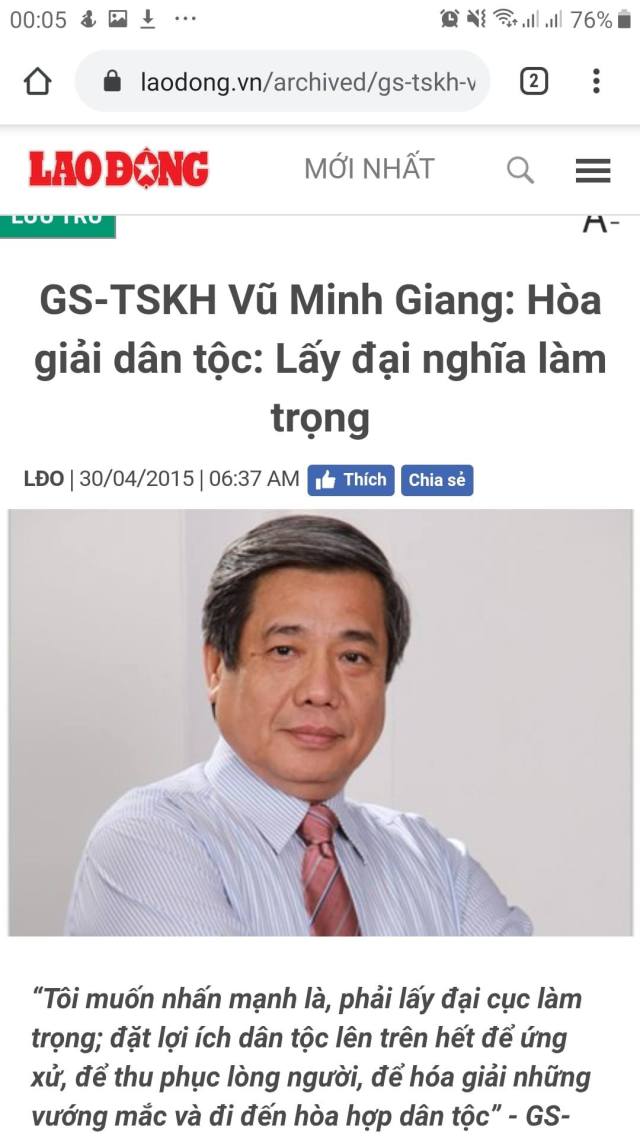 Lão chăn bò phản bác ông Giáo sư - Tiến sỹ khoa học Vũ Minh Giang