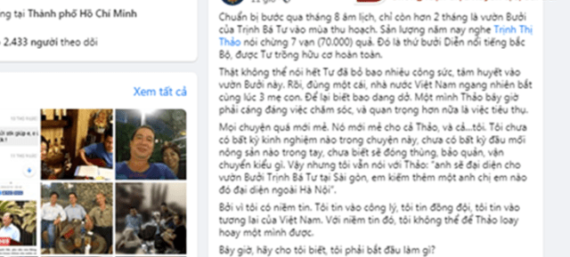 Lật lại vụ 'la làng' phá vườn bưởi nhà Trịnh Bá Tư mới thấy đám dân chủ 'mặt dày'