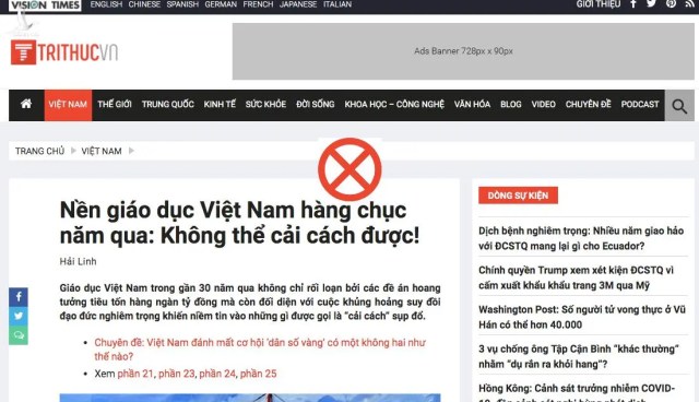 Lật mặt âm mưu phủ nhận thành tựu giáo dục, chống phá trước thềm đại hội Đảng