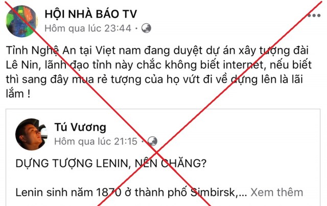 Lộ diện những kẻ dã tâm lợi dụng xây dựng tượng đài Lê-nin ở Nghệ An để xuyên tạc