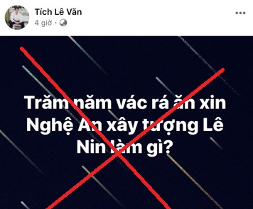 Lộ diện những kẻ dã tâm lợi dụng xây dựng tượng đài Lê-nin ở Nghệ An để xuyên tạc